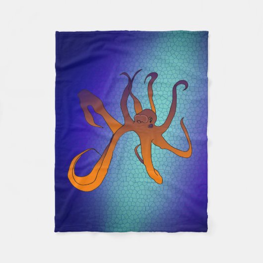 Octopus Art Fleece Deken (Voorkant)