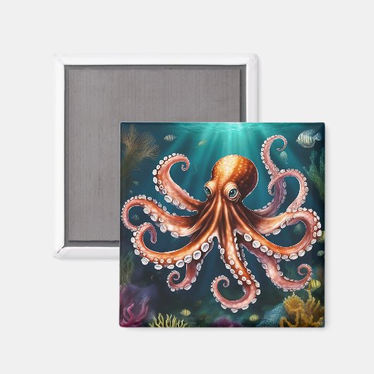Octopus Art Onderwater Magneet (Voorkant / Achterkant)