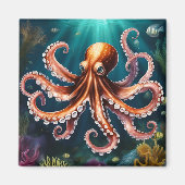Octopus Art Onderwater Magneet (Voorkant)