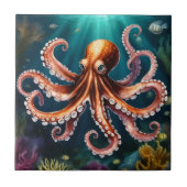 Octopus Art Onderwater Tegeltje (Voorkant)