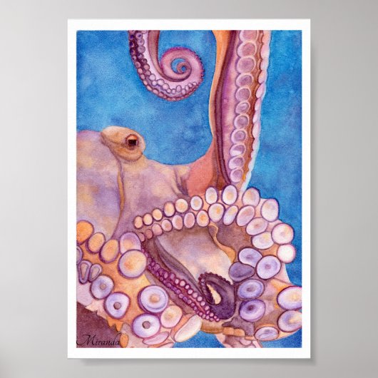 Octopus Art Print Geschikt voor het framen van Mir (Voorkant)