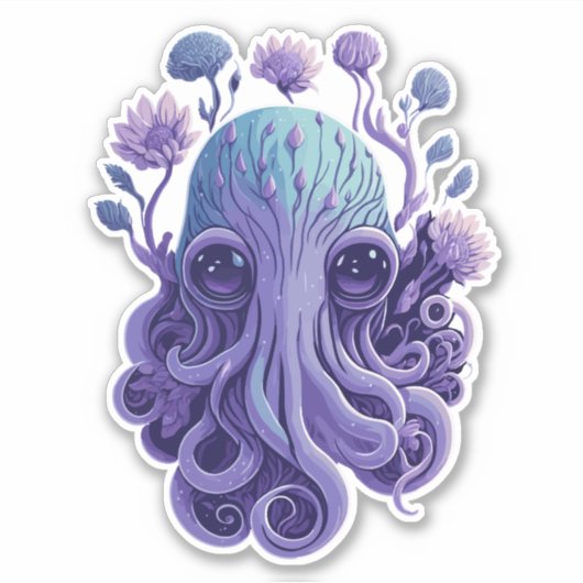 Octopus Art Sticker (Voorkant)