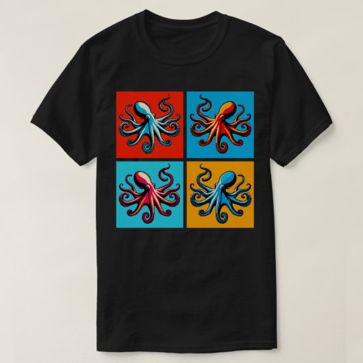Octopus Art Trendy Marine Life T-shirt (Design voorkant)