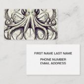 Octopus artwork visitekaartje oceaan liefhebber su (Voorkant / Achterkant)