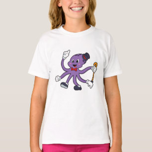 Octopus as Magician with Hat T-shirt