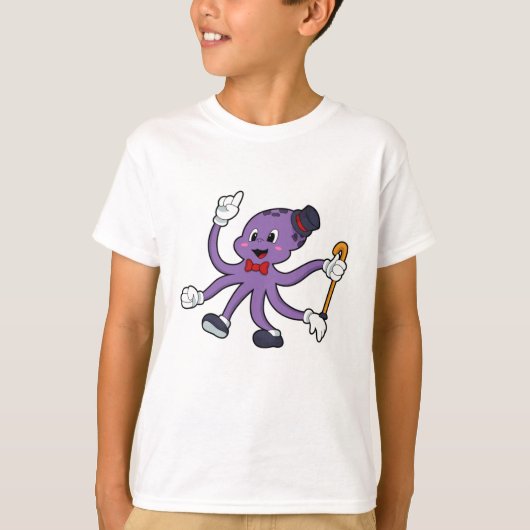 Octopus as Magician with Hat T-shirt (Voorkant)