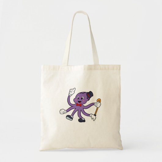 Octopus as Magician with Hat Tote Bag (Voorkant)