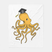 Octopus as Student with Diploma Fleece Deken (Voorkant)