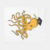 Octopus as Student with Diploma Fleece Deken (Voorkant (Horizontaal))