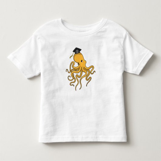 Octopus as Student with Diploma Kinder Shirts (Voorkant)