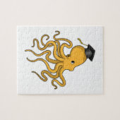Octopus as Student with Diploma Legpuzzel (Horizontaal)
