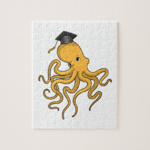 Octopus as Student with Diploma Legpuzzel