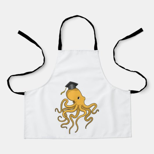 Octopus as Student with Diploma Schort (Voorkant)