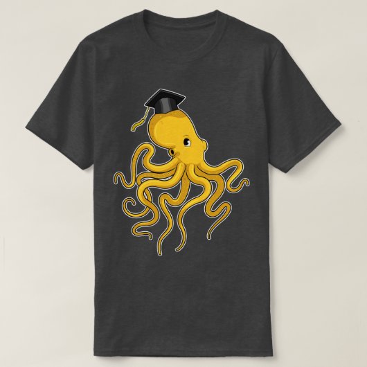 Octopus as Student with Diploma T-shirt (Design voorkant)