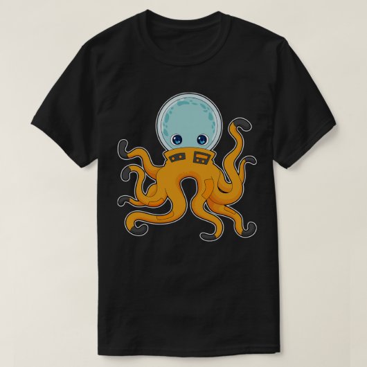 Octopus Astronaut Space T-shirt (Design voorkant)