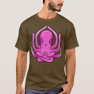 Octopus at Yoga Exercise T-shirt