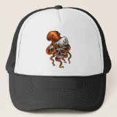 Octopus Attack Capture Skull Nautical Trucker Pet (Voorkant)