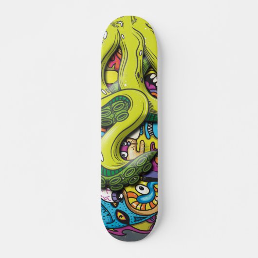 Octopus Attack Persoonlijk Skateboard (Voorkant)