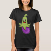 Octopus aubergine t-shirt (Voorkant)