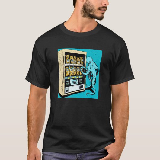Octopus Automat Vending Machine Gatcha Cephalopod T-shirt (Voorkant)