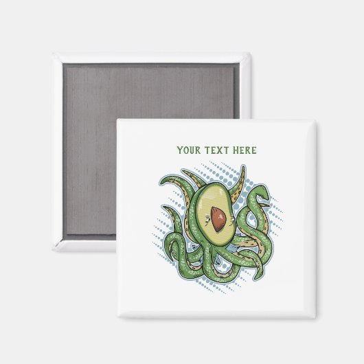 Octopus Avocado Magneet (Voorkant / Achterkant)