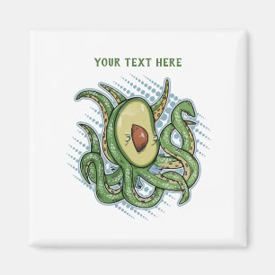 Octopus Avocado Magneet