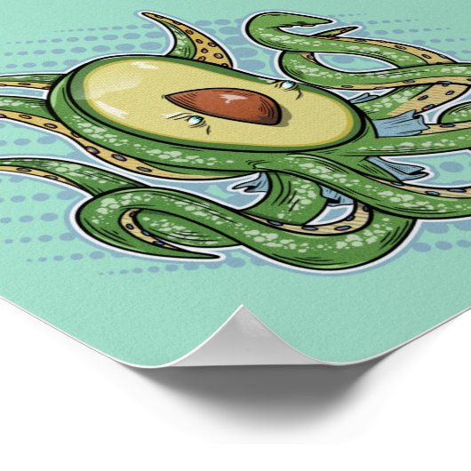 Octopus Avocado Poster (Hoek)