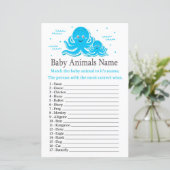 Octopus Baby Animals Name Game (Staand voorkant)