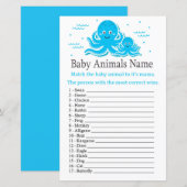 Octopus Baby Animals Name Game (Voorkant / Achterkant)