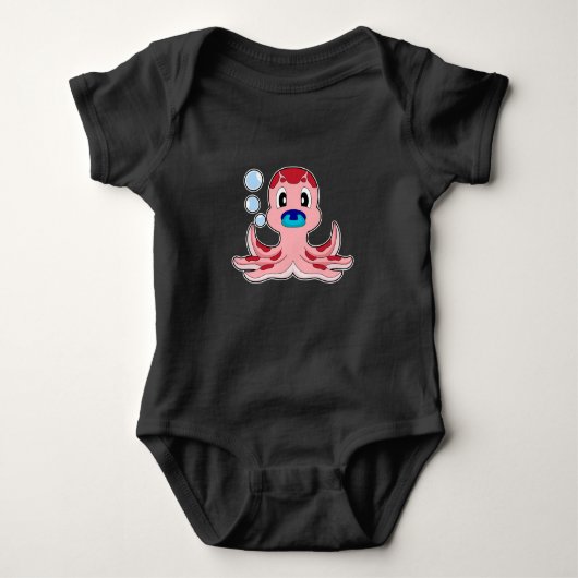 Octopus Baby-fopspeen Romper (Voorkant)