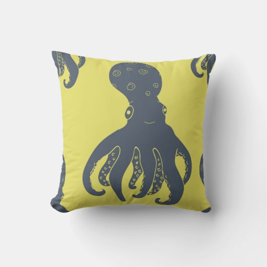 Octopus baby kussen (geel) (Voorkant)