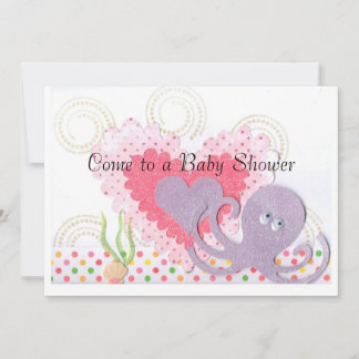 Octopus Baby shower Uitnodiging