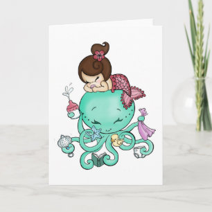 Octopus Babysitter Card Kaart