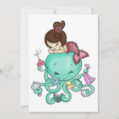 Octopus Babysitter Invite Kaart (Voorkant)