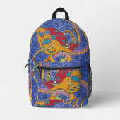 Octopus Back Pack Boekentas Bedrukte Rugzak (Voorkant)