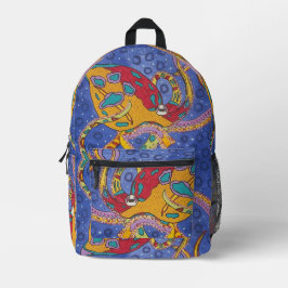 Octopus Back Pack Boekentas Bedrukte Rugzak