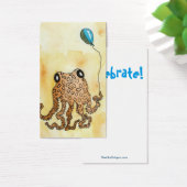 Octopus & ballon cadeau Labels Visitekaartjes (Bureau)