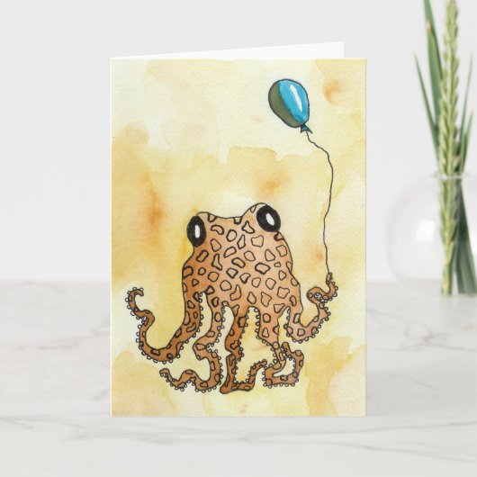 Octopus & Ballon Kaart (Voorkant)