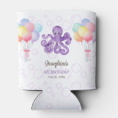 Octopus Balloon Paarse Bubble Kids Verjaardag Blikjeskoeler (Achterkant)