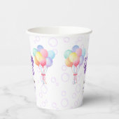 Octopus Balloon Paarse Bubble Kids Verjaardag Papieren Bekers (Links)