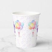 Octopus Balloon Paarse Bubble Kids Verjaardag Papieren Bekers (Rechts)