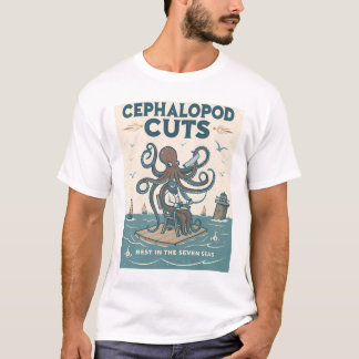 Octopus Barber Shirt – ‘Cephalopod Cuts’