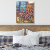 Octopus barman Fantasy Canvas Afdruk (Insitu (Slaapkamer))
