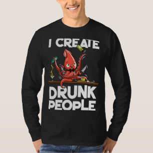 Octopus barman I creëer drink mensen T-shirt