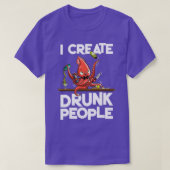 Octopus Bartender I Creëer Drink Drink Mensen T-shirt (Design voorkant)