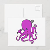 Octopus Baseball Baseball Briefkaart (Voorkant / Achterkant)