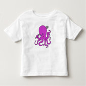 Octopus Baseball Baseball Kinder Shirts (Voorkant)