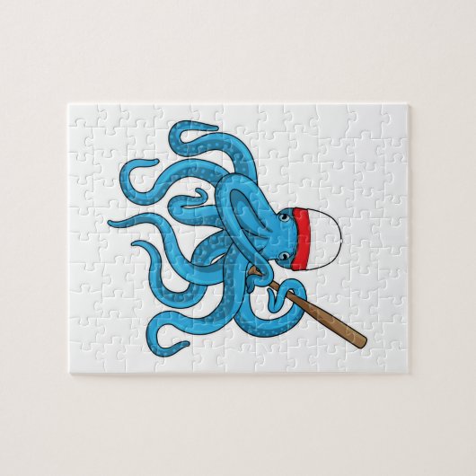 Octopus Baseball Baseball Legpuzzel (Horizontaal)