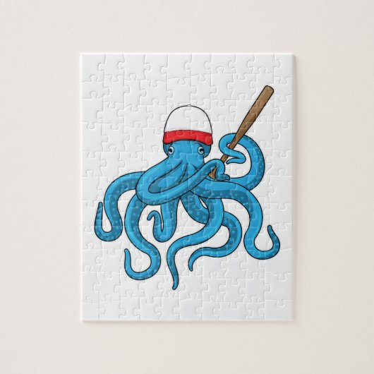 Octopus Baseball Baseball Legpuzzel (Verticaal)