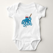 Octopus Baseball Baseball Romper (Voorkant)